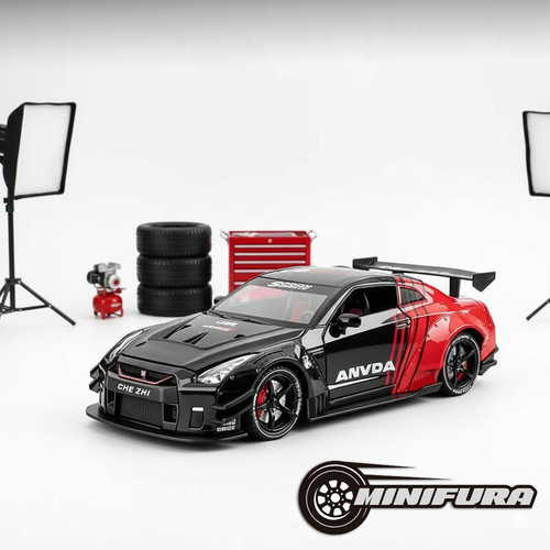 Nissan GT-R 1:24 z Efektem Dymu i LED – Otwierane Elementy Karoserii
